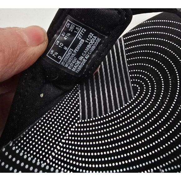 Clarks Cloudsteppers Womens Black & White Sandals US 10 UK 7.5 EU 41 Slip-On Cus - Picture 3 of 5